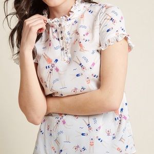ModCloth ruffle blouse